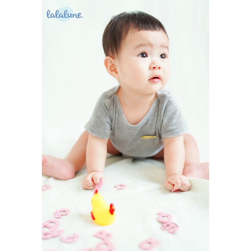 Bodysuit xám lalalune cho bé 6-24m