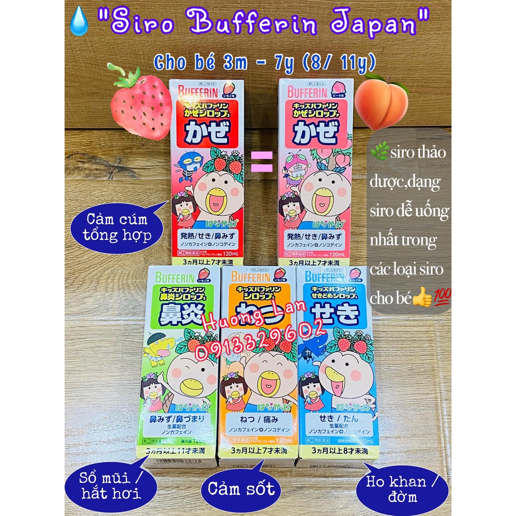 date new ]  Siro Bufferin Nhật 120Ml Cho Bé Các Loại