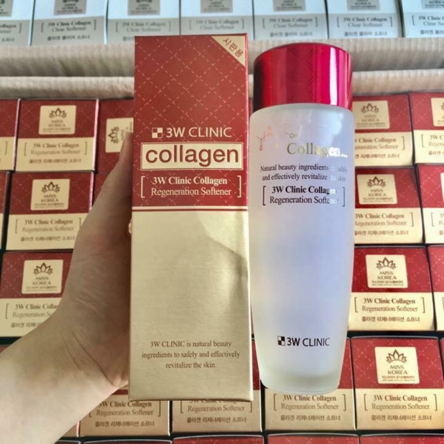 Toner hoa hồng 3W CLINIC COLLAGEN Regeneration Softener 150ml