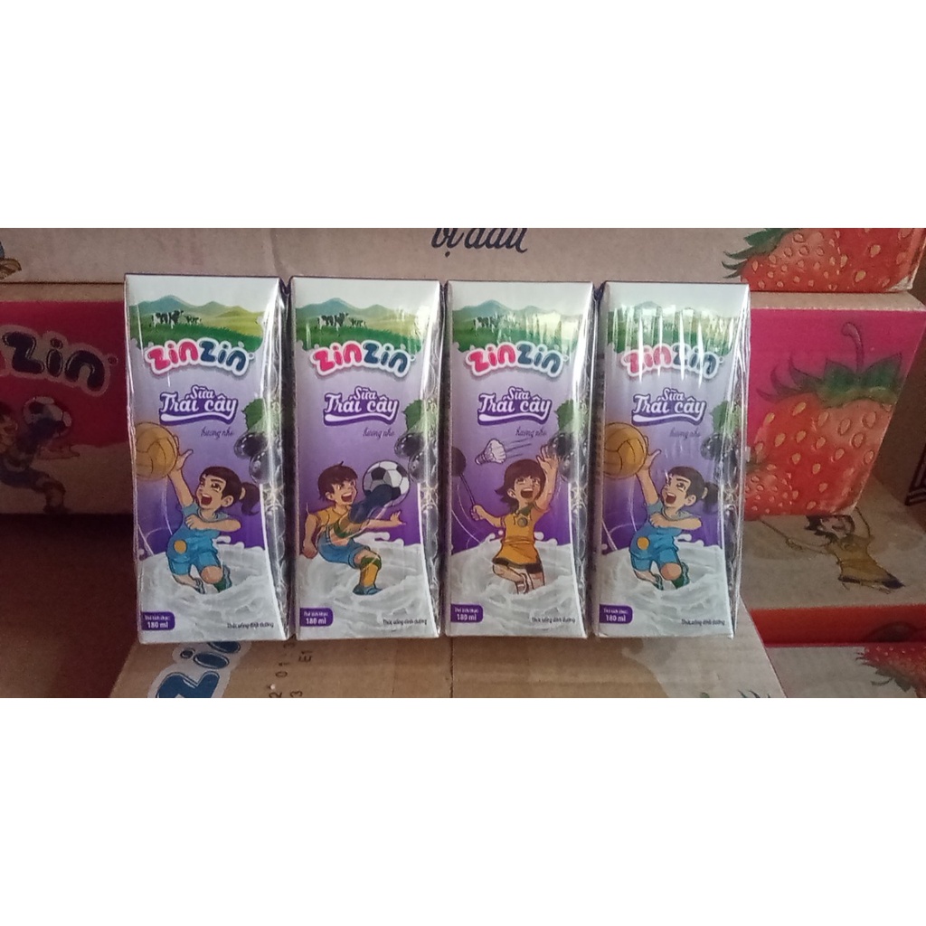 LỐC SỮA TRÁI CÂY ZINZIN 180ML