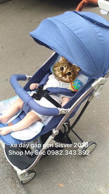 Xe đẩy Gấp gọn Sisver 2018 1 chiều 3 tư thế