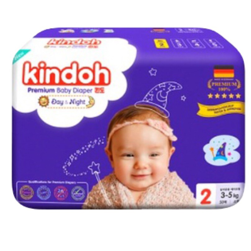 BỈM TÃ Dán KINDOH Day&Night Thương Hiệu Châu Âu, Sản Xuất tại HÀN QUỐC Size: S 50 Miếng 3-5Kg.