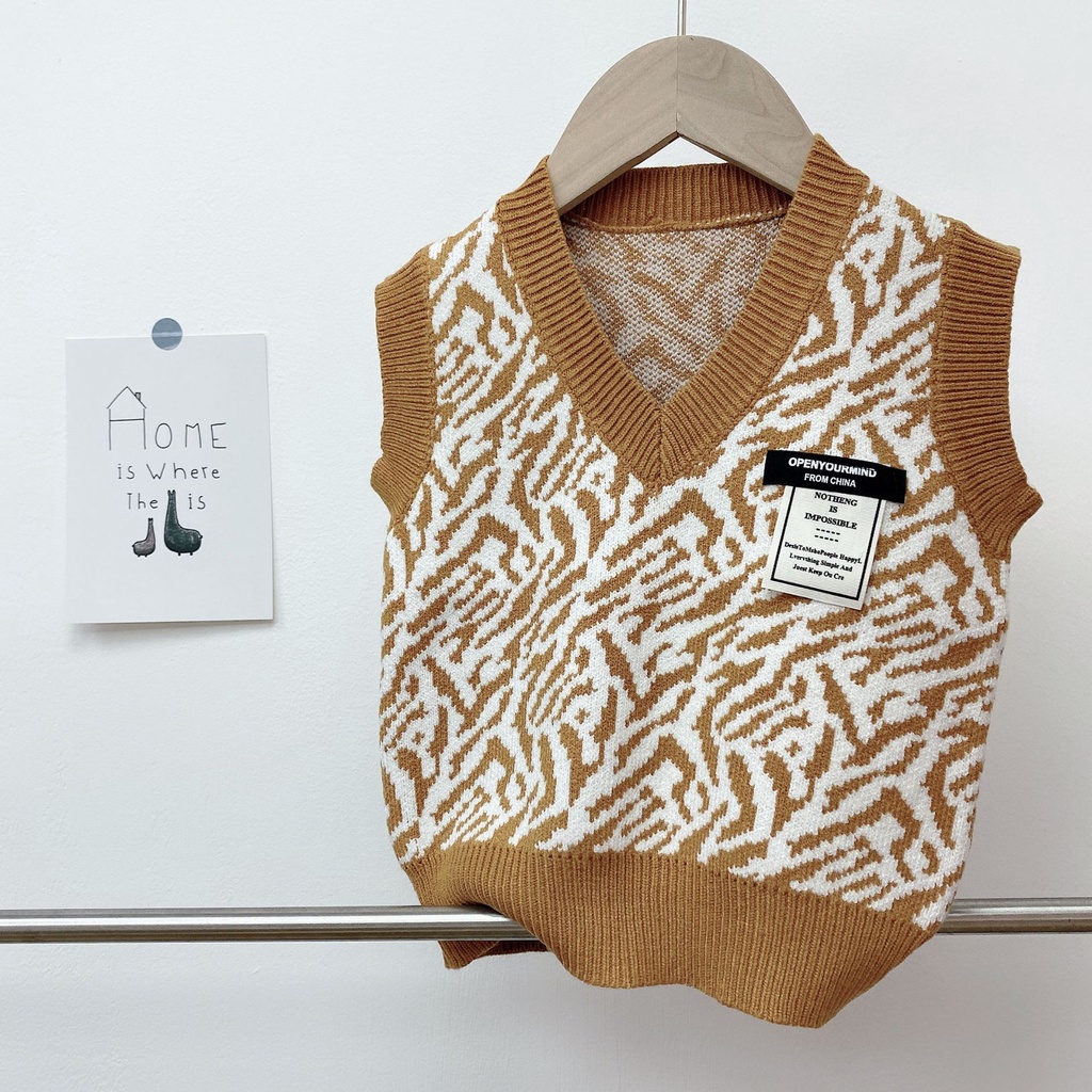 [Ảnh thật] Áo gile len lông cho bé quả trám màu sắc bắt mắt cực đẹp 10-22kg