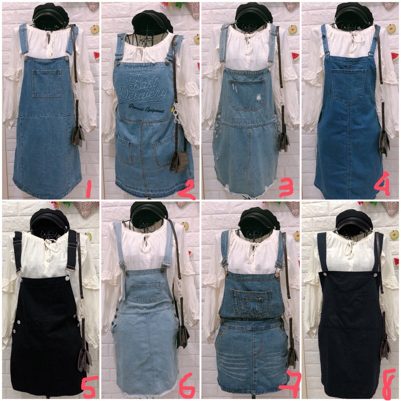 Yếm jean yếm bò hot trend dưới 55 kg