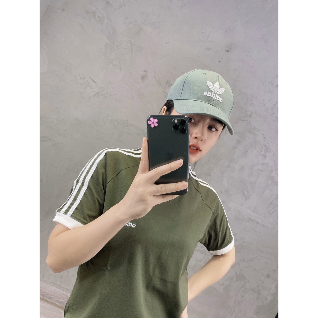 (HÀNG XUẤT XỊN) Mũ / nón das xanh logo 3 lá H01 TREFOIL BASEBALL CAP IN GREEN Made in Thailand full tem tag One size