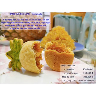 BÁNH DỨA ĐÀI LOAN homemade - Hộp quà tặng 20 cái