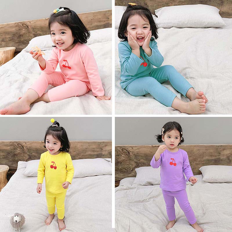 BỘ QUẦN ÁO BÉ TRAI BÉ GÁI CHERRY CHẤT DA CÁ