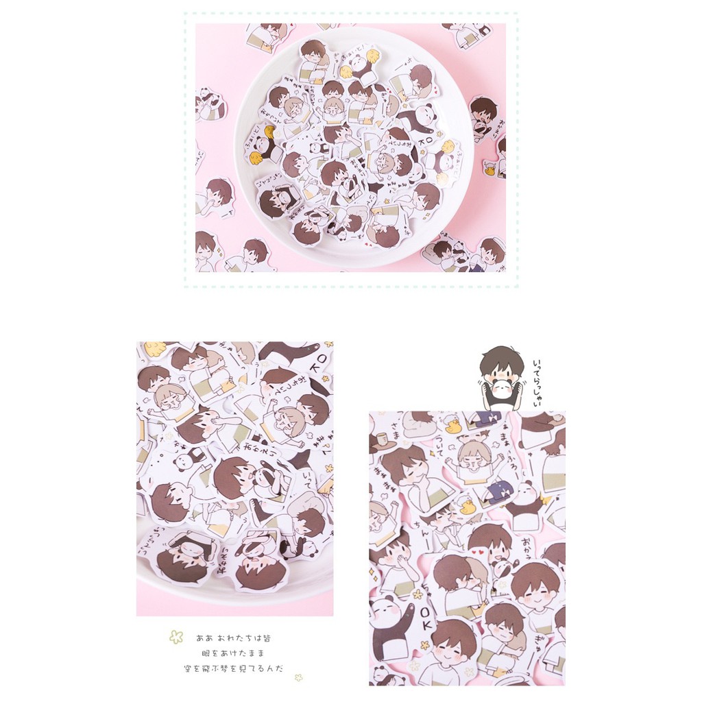 Bộ Sticker/ Hình Dán Nhân Vật Chibi (45 hình)