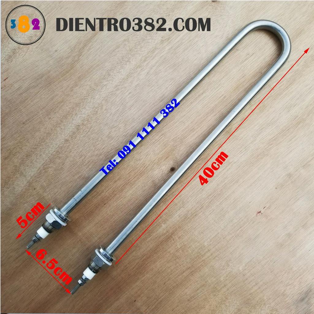 U đơn dài 20cm, 25cm, 30cm, 40cm, 50cm, 65cm inox304. Thanh nhiệt đun nước U đơn, Điện trở nồi phở, thanh nhiệt nồi hơi.