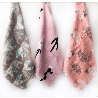 Set 3 khăn sợi tre muslin 4 lớp