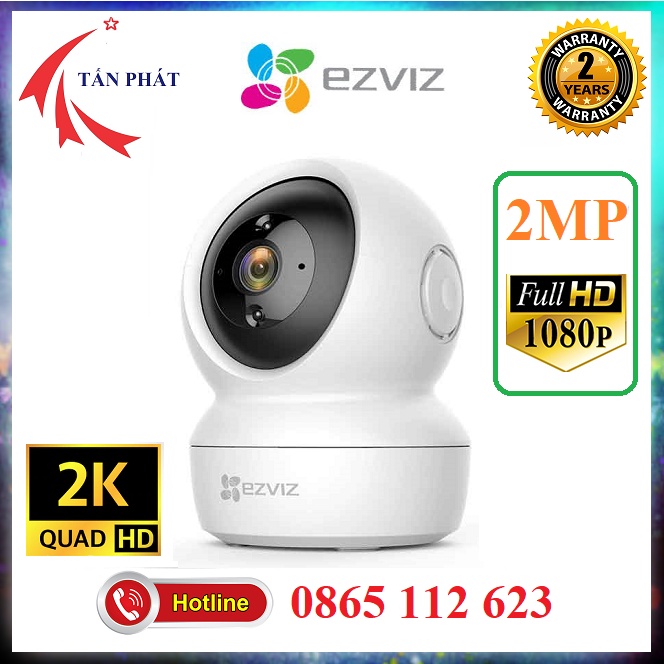 Camera Wifi Trong Nhà Xoay 360 Ezviz C6N CV246 C6CN 2M 4M 2K 1080P FULL HD [Có cổng Lan] Bảo Hành 24TH