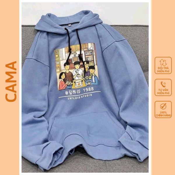 Áo Nỉ Hoodie Fom Rộng UNISEX Khanh thu N01 KT