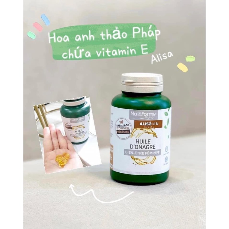 Viên Uống Hoa Anh Thảo Hữu Cơ Nat & Form Huile Onagre - 200 viên