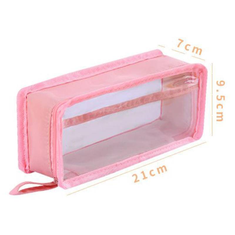 ⭐ iLado ⭐  Túi đựng bút trong suốt cute túi nilong/PVC túi zip nhỏ hộp vải đựng đồ Hộp đựng hộp bút hologram bút cute bọc zip tiểu an văn phòng phẩm Đa Dụng túi đựng đồ dùng cá nhân hình