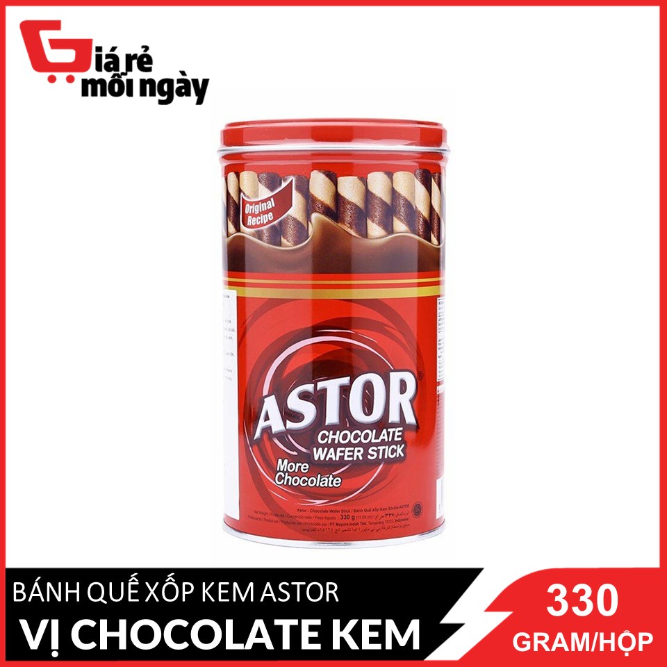 Bánh Quế Xốp Kem Astor Socola 330gram/Hộp