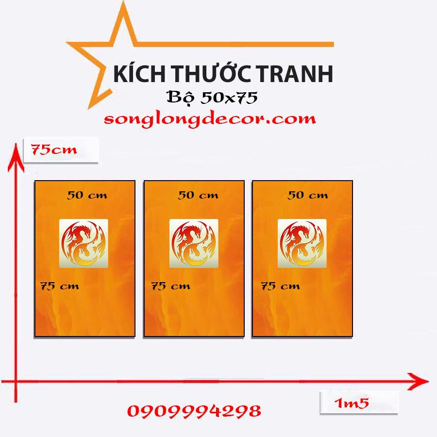 TRANH DÁN TƯỜNG 3D PHÚC LỘC THỌ THƯ PHÁP - BỘ 3 TRANH PHÚC LỘC THỌ DÁN TƯỜNG SIZE 1M2 - 1M5