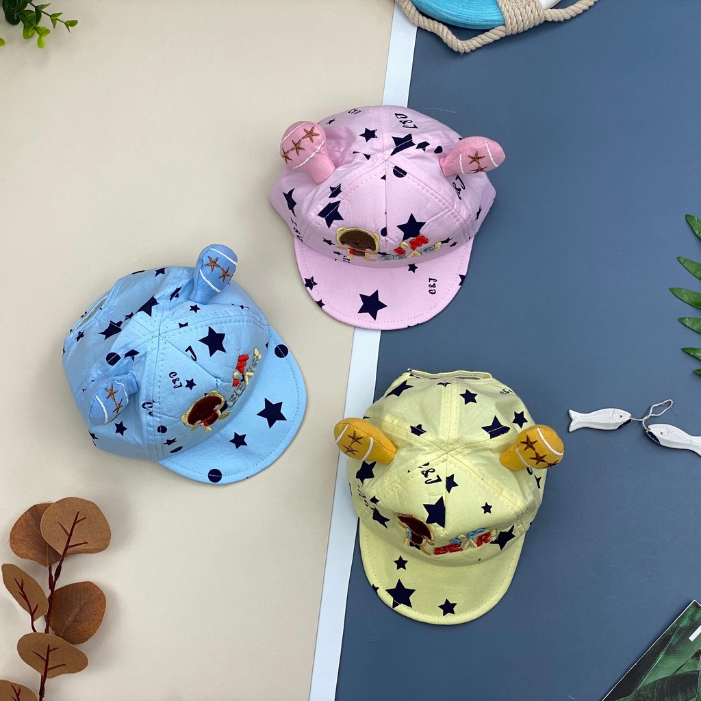 Mũ lưỡi trai LITIBABY sơ sinh, cạp mềm, điều chỉnh được độ rộng mũ