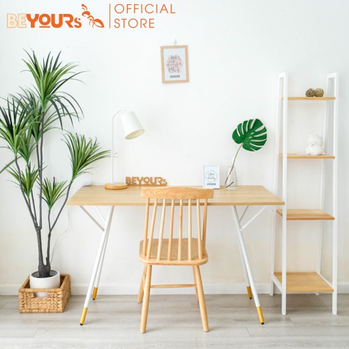 Bàn Làm Việc Gỗ Chân Sắt BEYOURs Simple Table Chắc Chắn Thông Minh - Dễ Dàng Lắp Ráp - Nội Thất Phòng Làm Việc