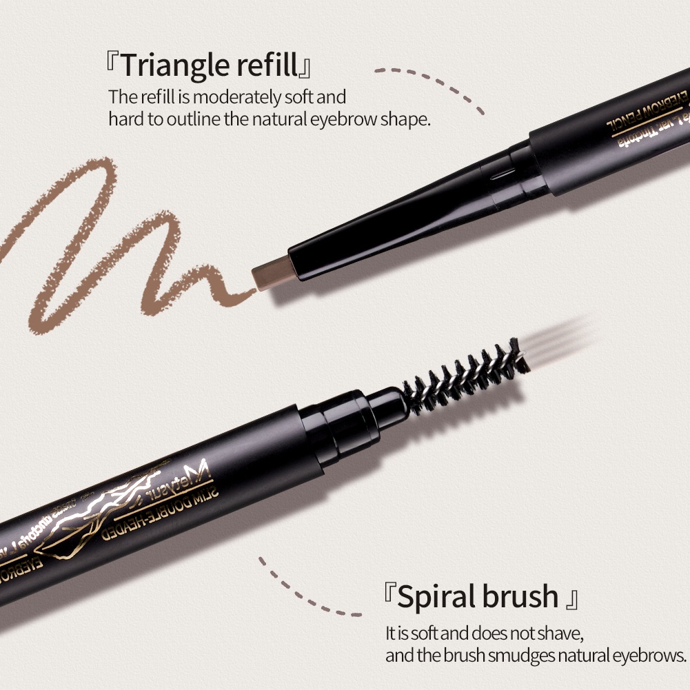 Bút kẻ chân mày Gecomo 2 trong 1 chống nước lâu trôi tự nhiên tiện lợi với 4 màu tùy chọn | BigBuy360 - bigbuy360.vn