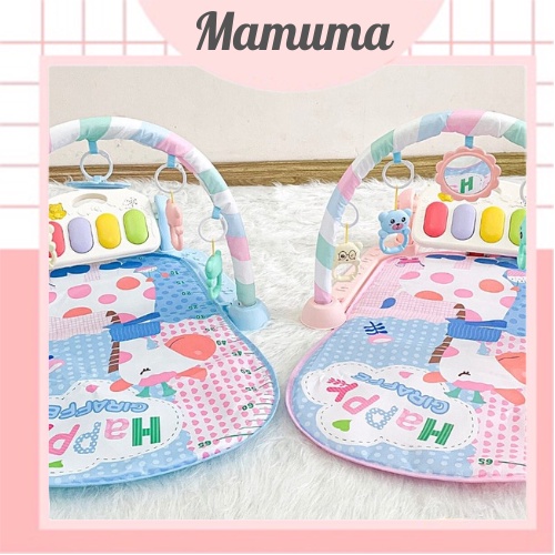 Thảm đàn piano cho bé nằm chơi phát nhạc hình thú ngộ nghĩnh, quà tặng đầy tháng thôi nôi - Mamuma Store