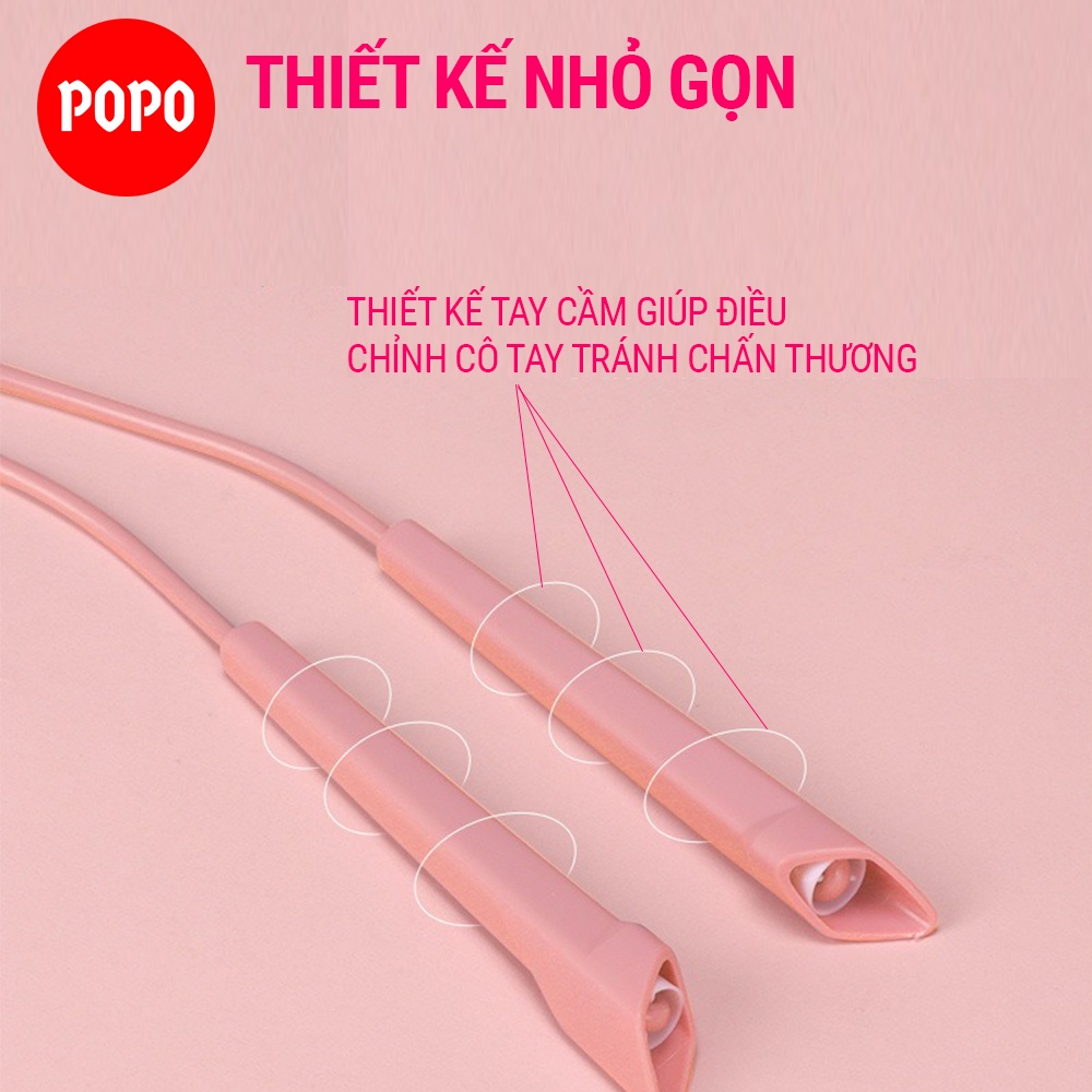 Dây nhảy tốc độ POPO dây nhảy dây tập gym hỗ trợ giảm cân Chất liệu PVC cao cấp giành cho trẻ em và người lớn TS41