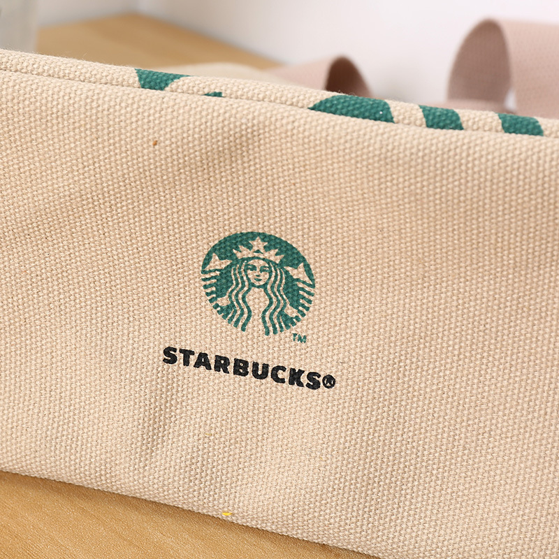 Túi vải canvas hình Starbucks đựng cơm tiện lợi