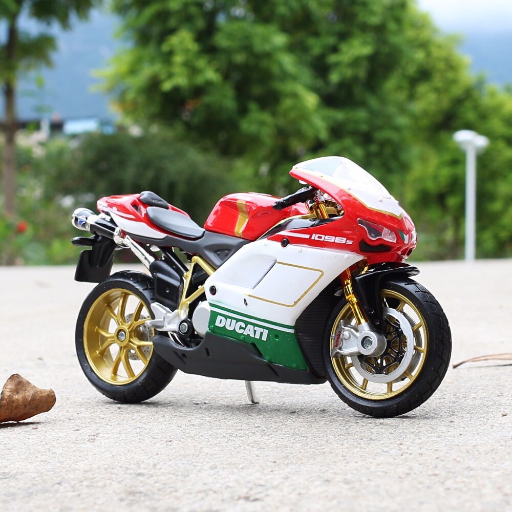 MÔ HÌNH XE MOTO Siêu xe DUCATI 1098S ITALIA - MAISTO tỷ lệ 1:18