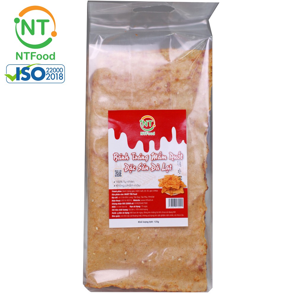 Bánh tráng mắm ruốc Đà Lạt NTFood 225gr (1 túi 5 cái) - Nhất Tín Food