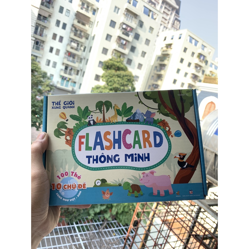 Bộ 100 thẻ học thông minh cho bé - Flashcard TNBOOKS Thế Giới Xung Quanh giáo dục sớm glenn doman  TN0027
