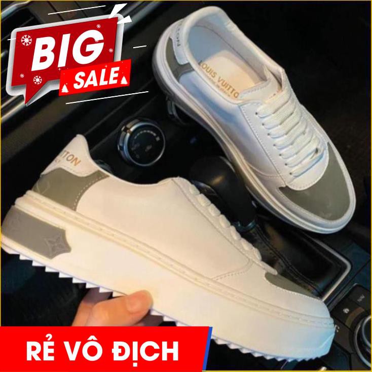 Giày thể thao buộc dây Lv trắng ghi mới 2020, Giày thể thao nam Đẹp