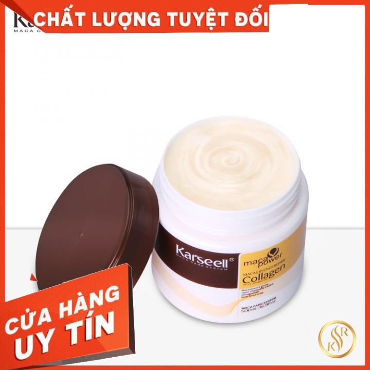 KEM HẤP Ủ TÓC COLLAGEN KARSEELL 500ML CHÍNH HÃNG  ♥️ [ TẶNG KÈM MŨ Ủ + GỘI XẢ ] ♥️ PHỤC HỒI HƯ TỔN