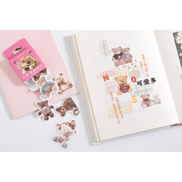 Bộ 46 Sticker Gấu bông đáng yêu E102