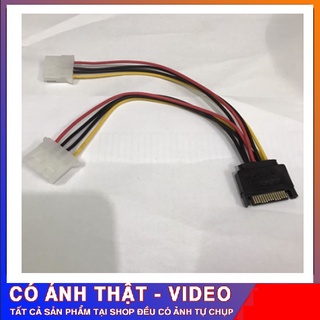Cáp nguồn SATA sang 2 ATA Molex – Chia nguồn 4 pin cho ổ IDE, quạt, phụ kiện PC
