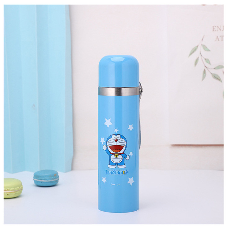 Bình Giữ Nhiệt 500ml In Hình Nhân Vật Hoạt Hình Mickey Doremon Elsa