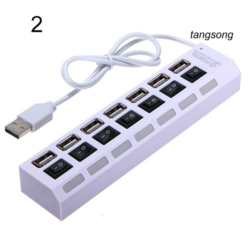 Hub Ts-7 Cổng Usb 2.0 Tốc Độ Cao Cho Laptop Pc