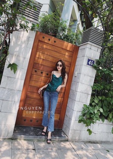 Quần ống loe lửng siêu co dãn