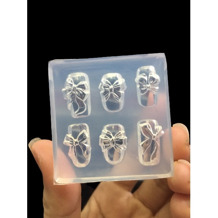 Khuôn silicon Tim gấu , nơ , hoa các mẫu ,siêu bền ,siêu nét ,đồ nail đẹp giá rẻ