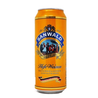 Bia Lon Sanwald Hefe Weizen 500ml (Màu Vàng)