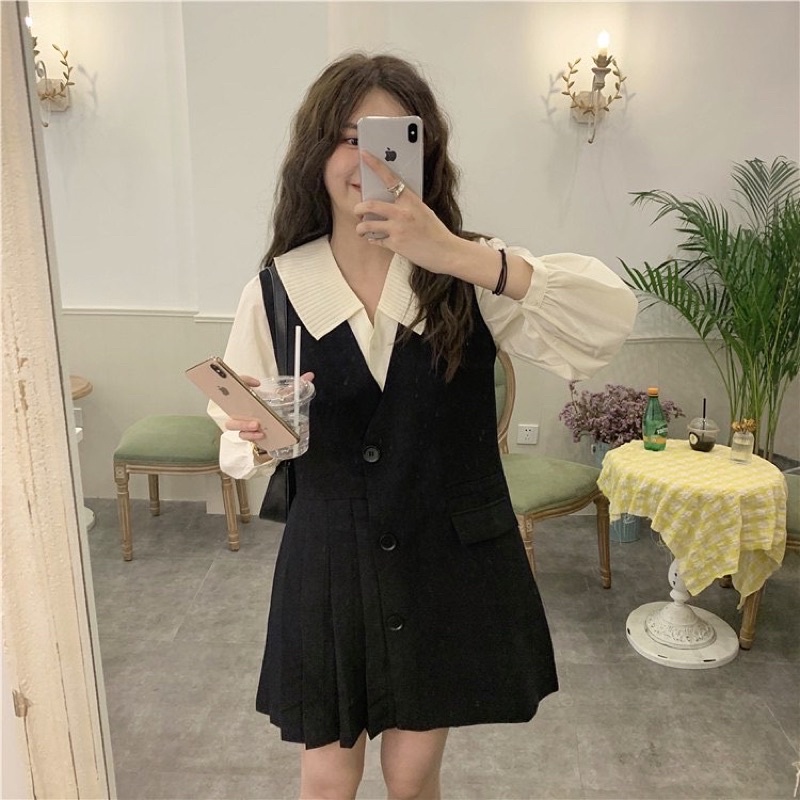 Set váy ulzzang dễ thương dáng xoè