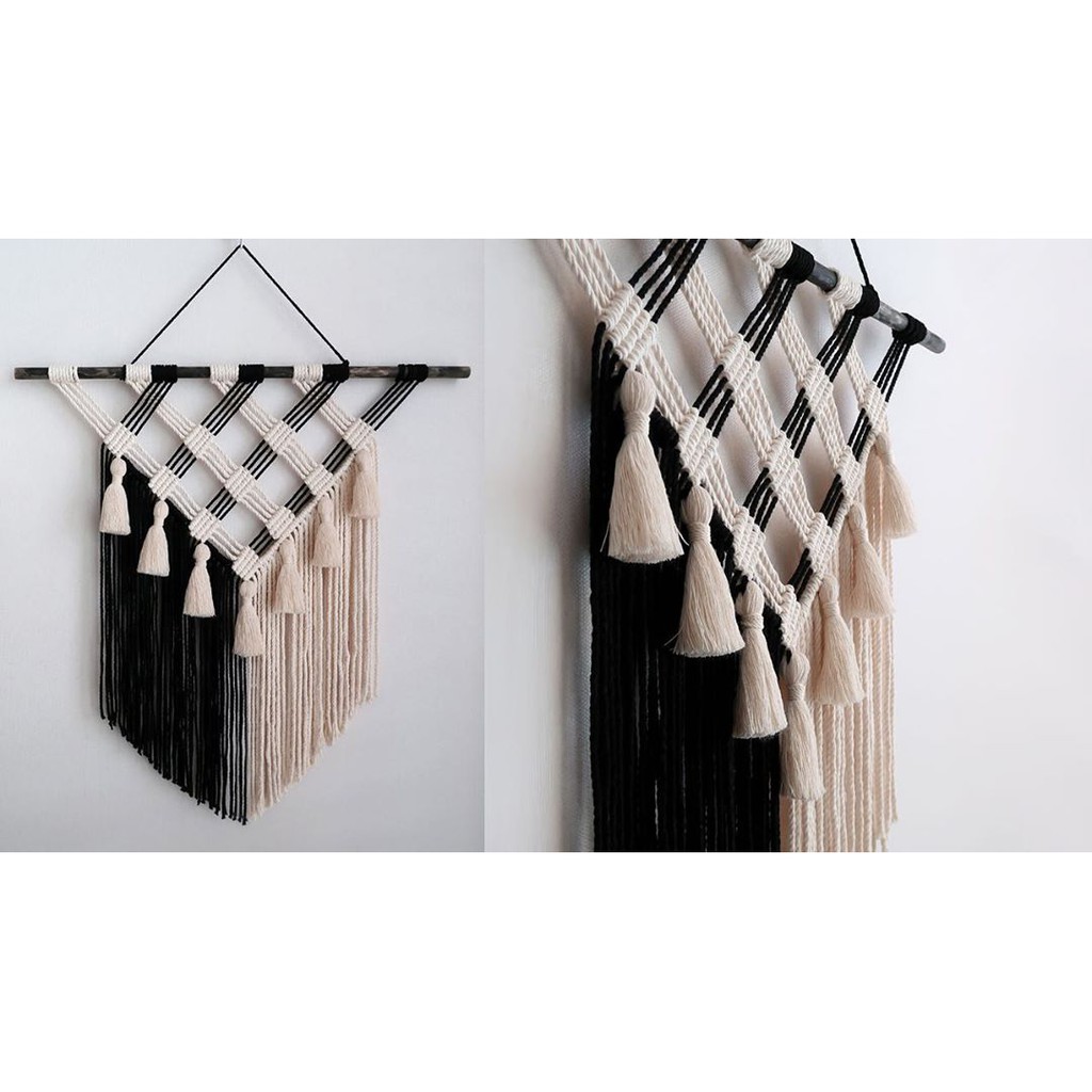 Rèm Trang Trí Tường Macrame Acescor RM01- Sản Phẩm Handmade, Sang Trọng, Độc Đáo, Làm Quà Tặng Tân Gia, Sinh Nhật