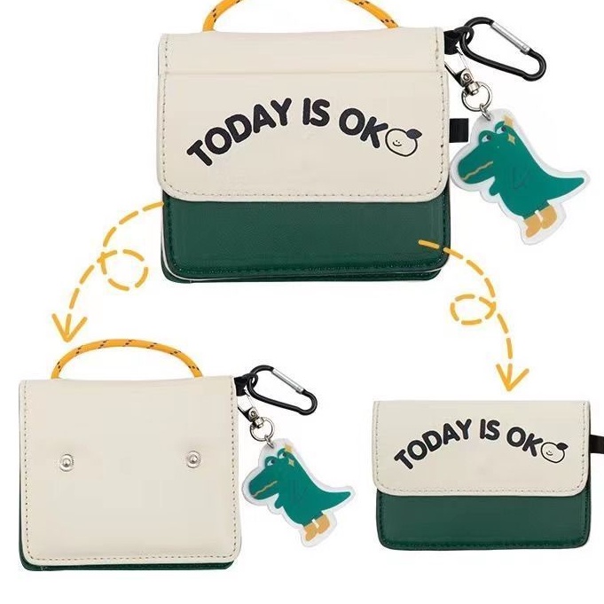 Ví Da PU Ngắn Đựng Thẻ / Tiền Xu Họa Tiết Hoạt Hình Dễ Thương Cho Nữ