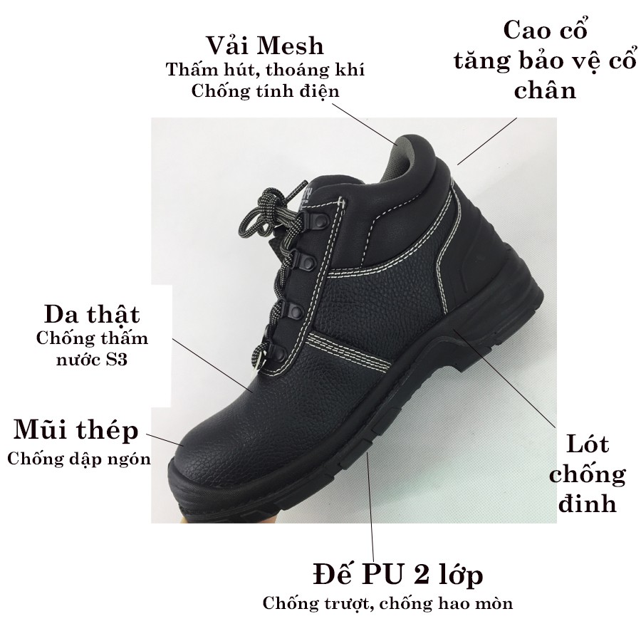 Giày bảo hộ lao động nam Jogger Besboy 231 S3 chống đinh/ nước/ va đập/trơn trượt, da thật cao cấp,Giày công trình [FFD]