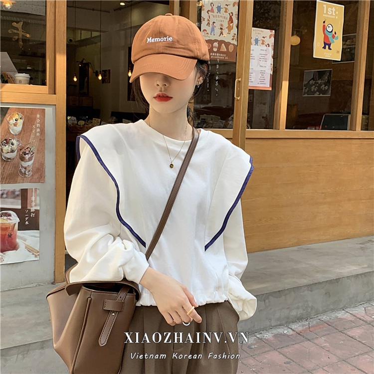 Áo thun tay dài cổ tròn thời trang sành điệu cho nữ | BigBuy360 - bigbuy360.vn