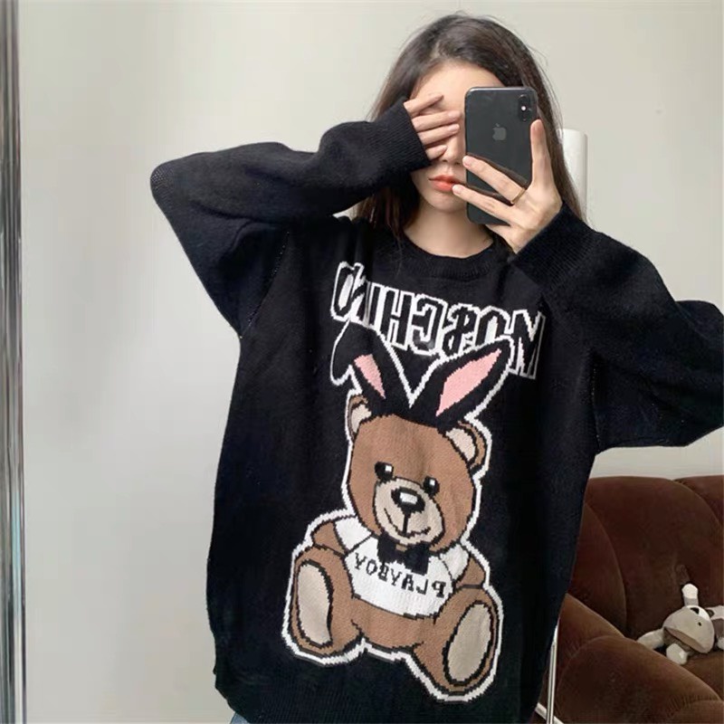 Áo Nỉ Sweater in Gấu Moschino Form Rộng, Nam Nữ Unisex, Chất Nỉ Bông Siêu Dày Dặn - Áo Hoodie hot trend 2021 | BigBuy360 - bigbuy360.vn