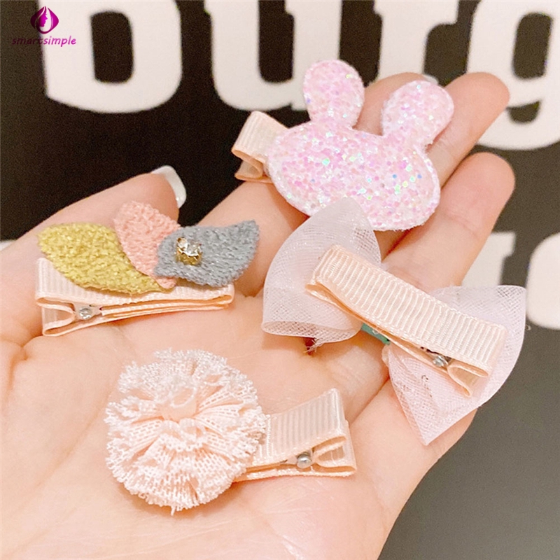 Bộ 4 / 3 Kẹp Tóc Xinh Xắn Thời Trang Cho Bé Gái
