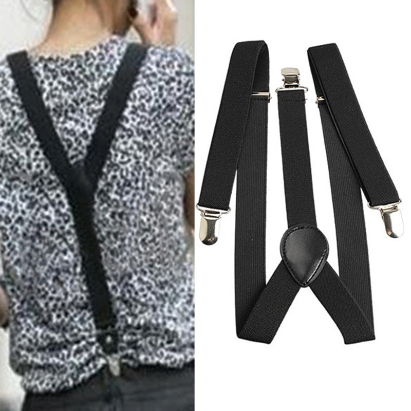 Elastic Brace Suspender Y Back Neon Clip-on Belt for Overall Adult Child