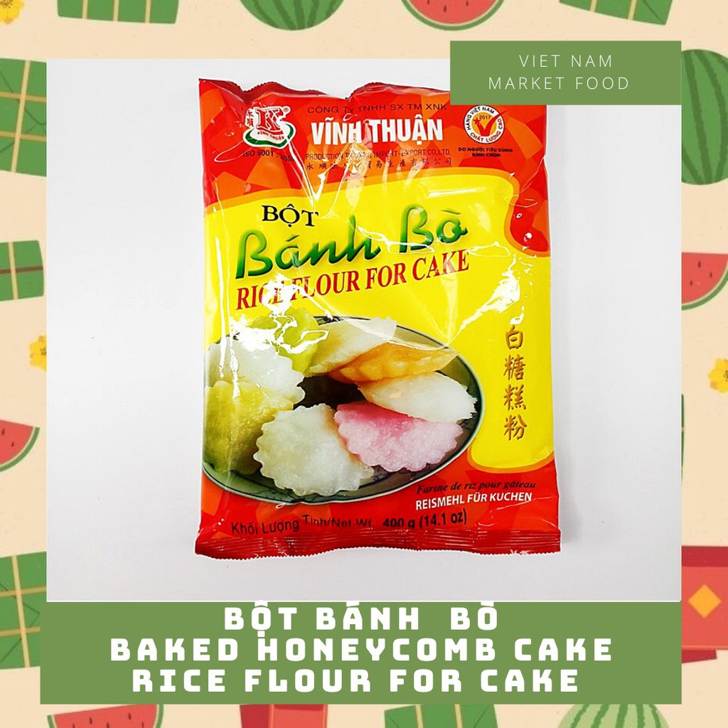 VIET NAM Bột bánh bò Vĩnh thuận ( 400g) - Vietnamese rice flour for cake- Việt nam food