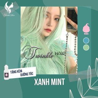 Thuốc nhuộm tóc SWEET MINT cần dùng thuốc tẩy tóc của Twinkle Hair,tặng ngay trợ dưỡng và hướng dẫn sử dụng độc quyền