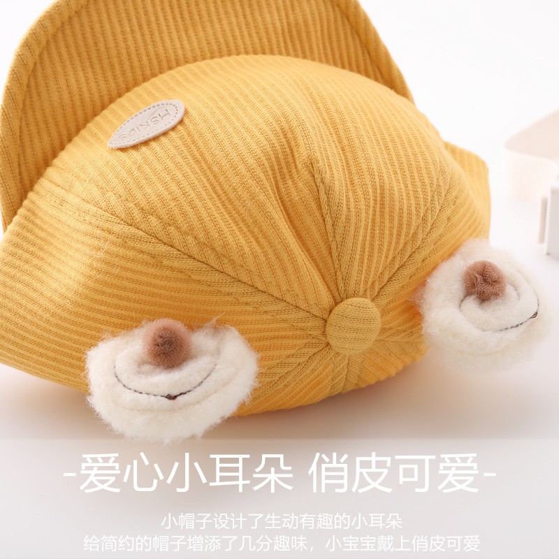 Mũ Lưỡi Trai Vải Cotton Mềm Vành Nhỏ Thời Trang Mùa Xuân Cho Bé