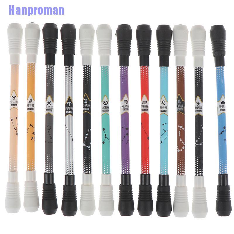 Hm> None Smooth Surface Ant-slip Spinning Rotation Pen 0.5 Pen Head Fluent Writing